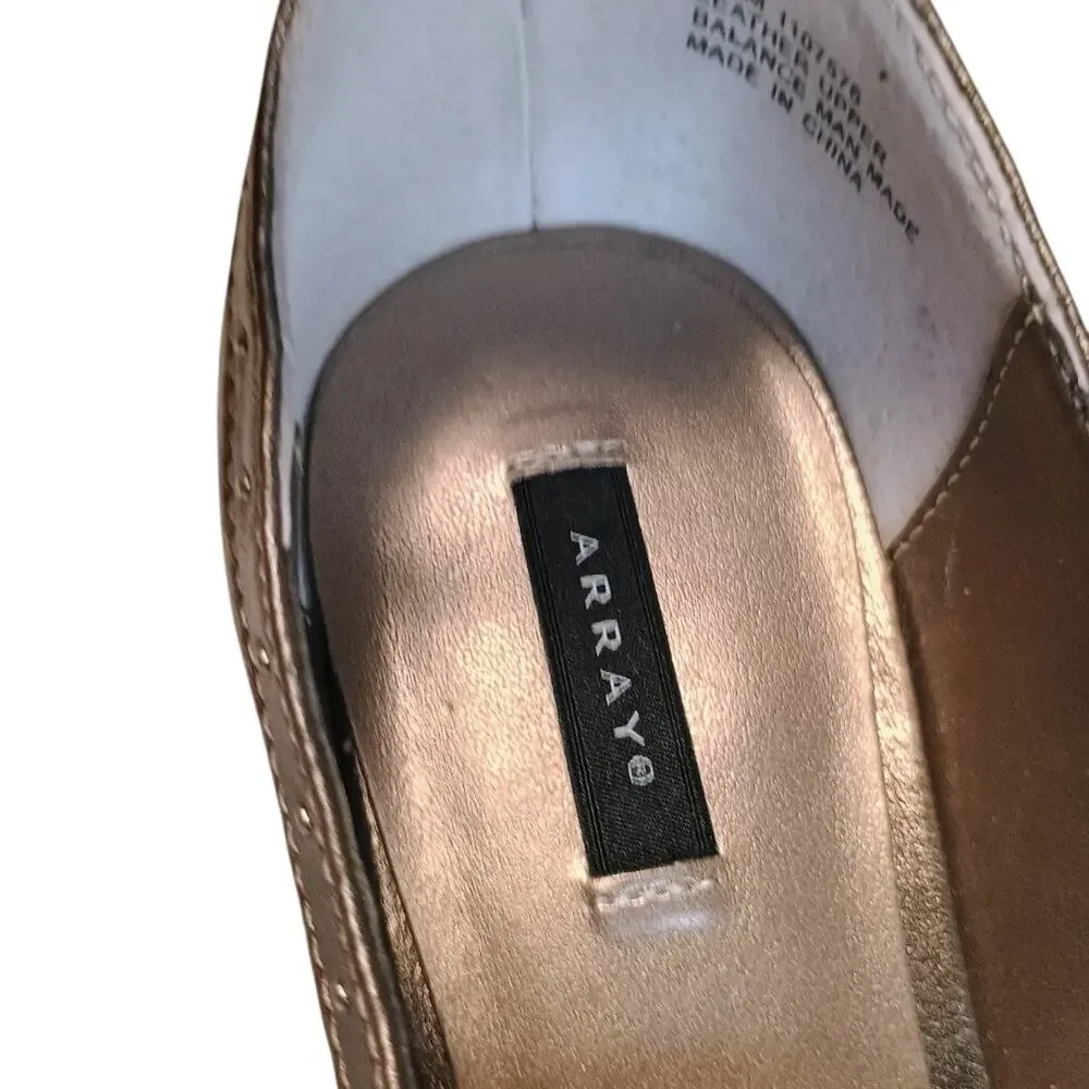 Array Silver 3” pump with stud detail, High ankle strap Women’s size 8.5m